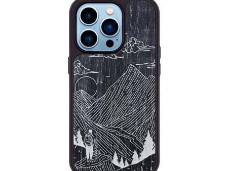 iPhone 14 Pro Wood+Resin Phone Case - Roaming - Ebony (Curated) on Sale