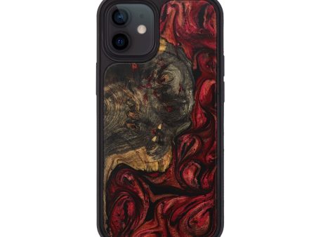 iPhone 12 Wood+Resin Phone Case - Mckinley (Red, 706145) Cheap