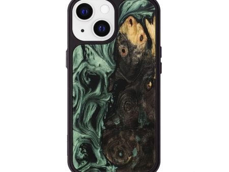 iPhone 13 Wood+Resin Phone Case - Kimberly (Green, 708504) Supply