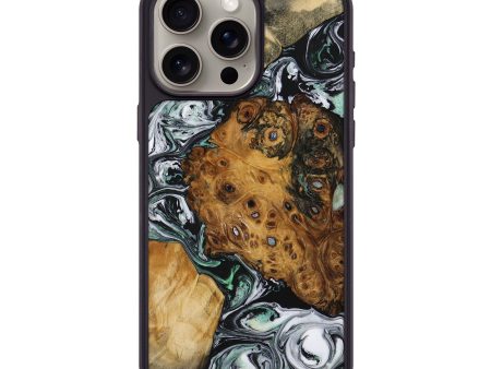 iPhone 15 Pro Max Wood+Resin Phone Case - Tia (Mosaic, 707847) For Discount