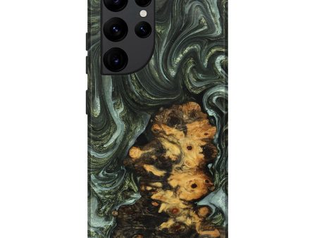 Galaxy S22 Ultra Wood+Resin Live Edge Phone Case - Karter (Green, 709836) Cheap