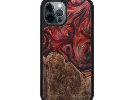 iPhone 12 Pro Wood+Resin Phone Case - Michael (Red, 709007) Fashion