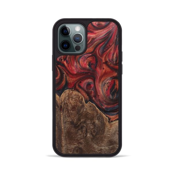 iPhone 12 Pro Wood+Resin Phone Case - Michael (Red, 709007) Fashion