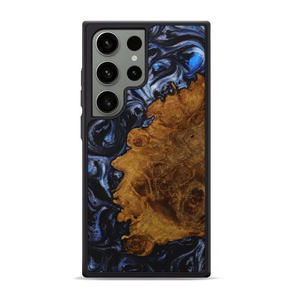 Galaxy S24 Ultra Wood+Resin Phone Case - Ronnie (Blue, 708288) For Cheap