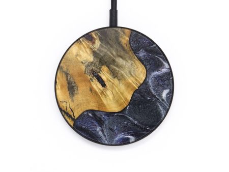 Circle Wood+Resin Wireless Charger - Brian (Black & White, 708061) Online Sale