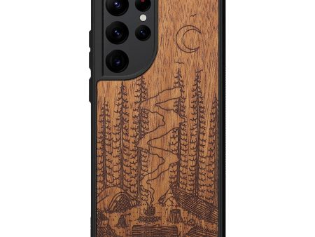 Galaxy S22 Ultra Wood+Resin Phone Case - Camp - Mahogany (Curated) For Cheap