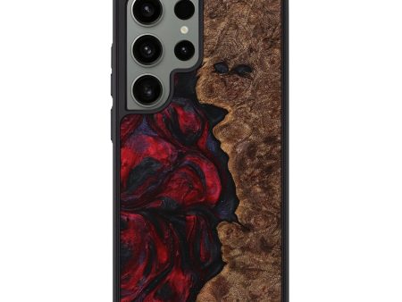 Galaxy S24 Ultra Wood+Resin Phone Case - Russell (Red, 709759) Cheap