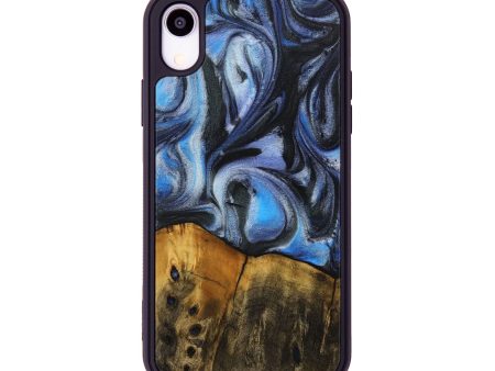 iPhone Xr Wood+Resin Phone Case - Grover (Blue, 710113) Online Hot Sale