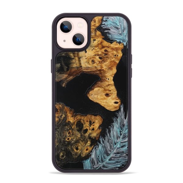 iPhone 14 Plus Wood+Resin Phone Case - Hugh (Feather, 707448) Fashion