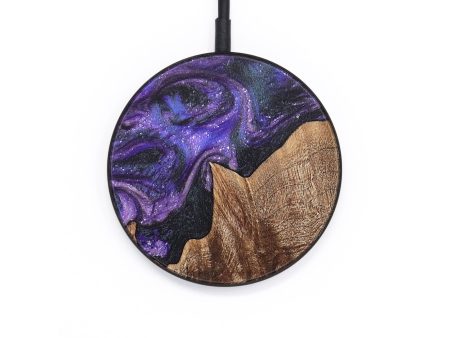 Circle Wood+Resin Wireless Charger - Anderson (Purple, 709074) Online now