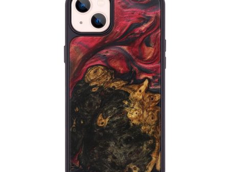 iPhone 14 Plus Wood+Resin Phone Case - Carrie (Red, 709624) For Discount