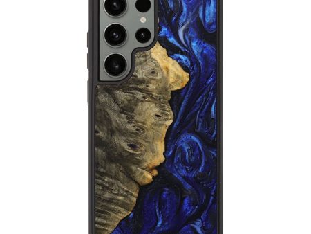 Galaxy S23 Ultra Wood+Resin Phone Case - Marian (Blue, 709345) Hot on Sale