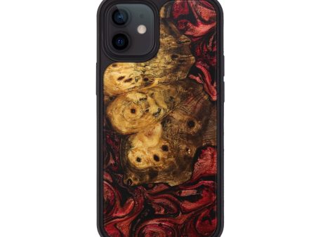 iPhone 12 Wood+Resin Phone Case - Traci (Red, 706146) Online