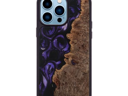 iPhone 14 Pro Max Wood+Resin Phone Case - Alta (Purple, 708162) For Discount