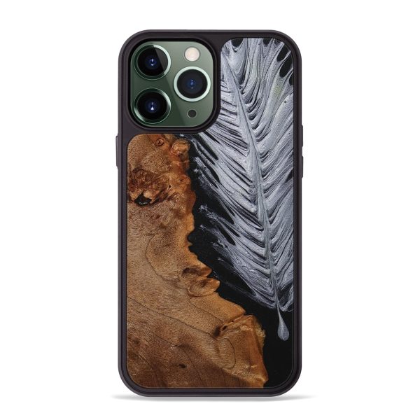 iPhone 13 Pro Max Wood+Resin Phone Case - Arlene (Feather, 707442) Online now