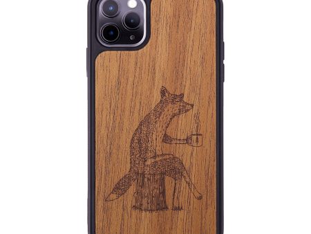 iPhone 11 Pro Max Wood+Resin Phone Case - Fox - Mahogany (Curated) Online now