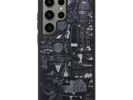 Galaxy S23 Ultra Wood+Resin Phone Case - Collage - Ebony (Curated) Cheap