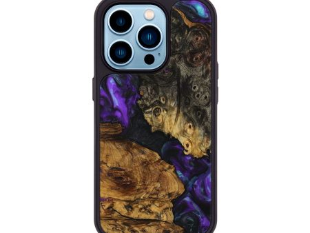 iPhone 14 Pro Wood+Resin Phone Case - Brielle (Purple, 709665) Sale