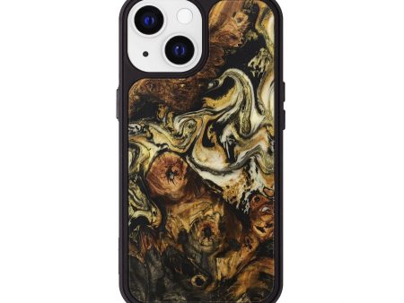 iPhone 13 Wood+Resin Phone Case - Lucy (Black & White, 706061) Online Hot Sale