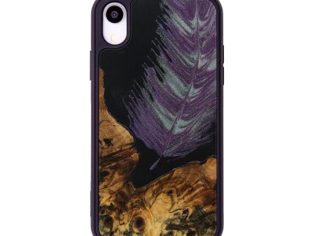 iPhone Xr Wood+Resin Phone Case - Eliana (Feather, 707421) Sale