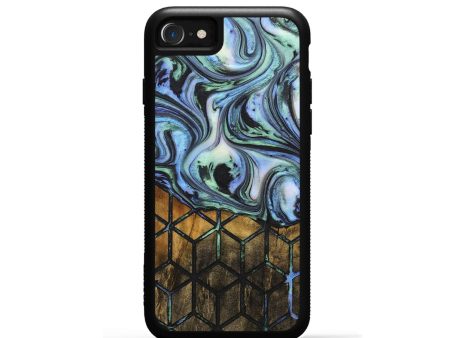 iPhone SE Wood+Resin Phone Case - Bianca (Pattern, 710355) Cheap