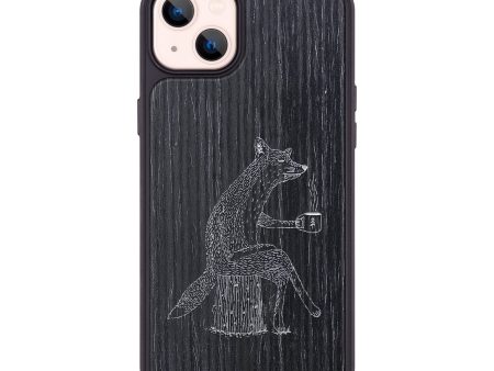 iPhone 14 Plus Wood+Resin Phone Case - Fox - Ebony (Curated) Online Hot Sale