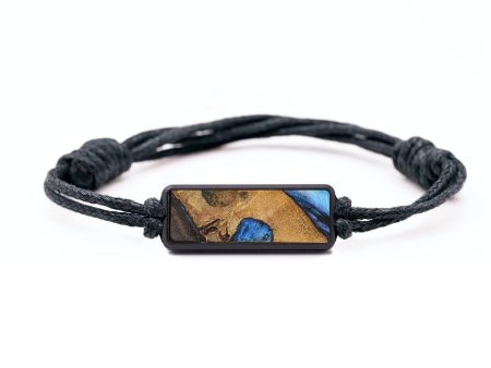 Classic Wood+Resin Bracelet - Addisyn (Blue, 709198) For Sale