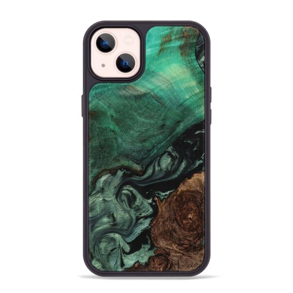 iPhone 14 Plus Wood+Resin Phone Case - Rosemarie (Mosaic, 708541) Discount