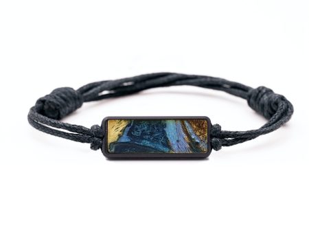 Classic Wood+Resin Bracelet - Esteban (Teal & Gold, 709211) Supply