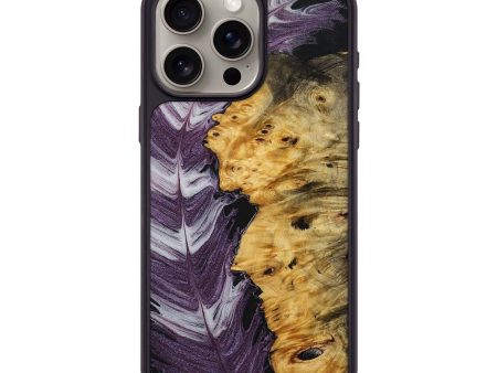 iPhone 15 Pro Max Wood+Resin Phone Case - Tevin (Feather, 707417) Online now