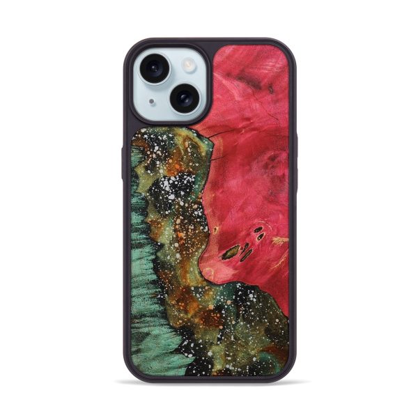 iPhone 15 Wood+Resin Phone Case - Caleb (Cosmos, 709902) Cheap