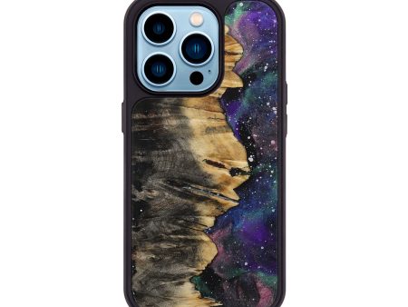 iPhone 14 Pro Wood+Resin Phone Case - Alice (Cosmos, 708013) For Sale