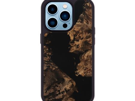 iPhone 14 Pro Wood+Resin Phone Case - Christine (Pure Black, 710278) Online now