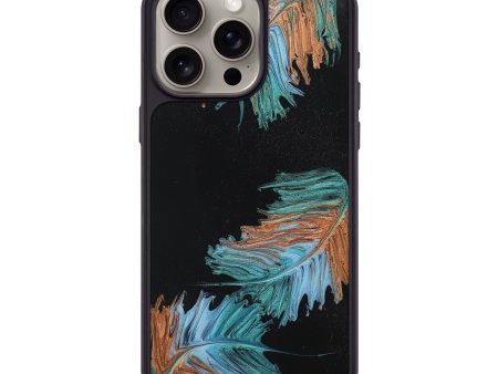 iPhone 15 Pro Max Wood+Resin Phone Case - Daisy (Feather, 707405) For Sale