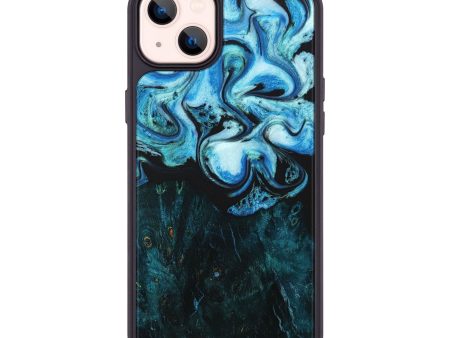 iPhone 14 Plus Wood+Resin Phone Case - Kellan (Blue, 709400) Fashion