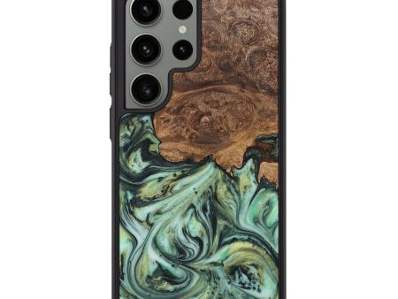 Galaxy S24 Ultra Wood+Resin Phone Case - Braxton (Green, 708941) For Discount