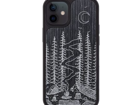 iPhone 12 Wood+Resin Phone Case - Camp - Ebony (Curated) on Sale