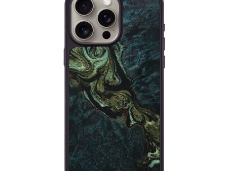 iPhone 15 Pro Max Wood+Resin Phone Case - Toni (Green, 707936) Online now