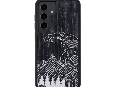 Galaxy S24 Wood+Resin Phone Case - Wave - Ebony (Curated) Hot on Sale