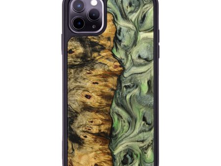 iPhone 11 Pro Max Wood+Resin Phone Case - Brynlee (Green, 705640) Hot on Sale