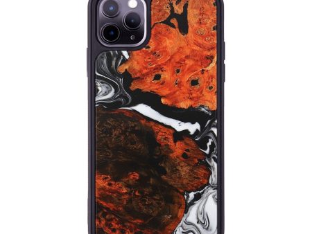 iPhone 11 Pro Max Wood+Resin Phone Case - Tamra (Black & White, 710335) Online Hot Sale