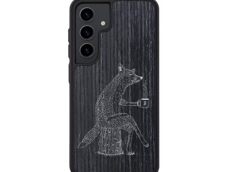 Galaxy S24 Wood+Resin Phone Case - Fox - Ebony (Curated) Online Hot Sale