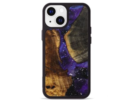 iPhone 13 mini Wood+Resin Phone Case - Irvin (Cosmos, 707699) For Sale