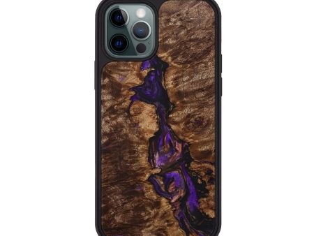 iPhone 12 Pro Wood+Resin Phone Case - Travis (Purple, 705632) Online now