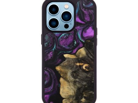 iPhone 14 Pro Wood+Resin Phone Case - Diana (Purple, 708703) For Cheap