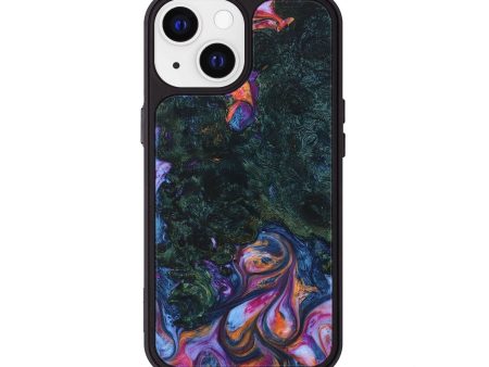 iPhone 13 Wood+Resin Phone Case - Kirk (Blue, 709416) For Cheap