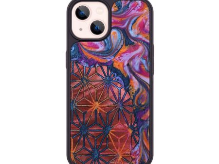 iPhone 14 Wood+Resin Phone Case - Bertha (Pattern, 709509) on Sale