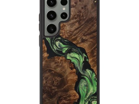 Galaxy S23 Ultra Wood+Resin Phone Case - Prince (Green, 707199) For Discount