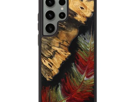 Galaxy S23 Ultra Wood+Resin Phone Case - Lester (Feather, 707425) Hot on Sale