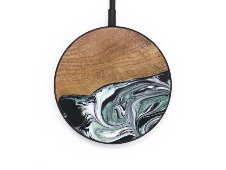 Circle Wood+Resin Wireless Charger - Braelynn (Black & White, 706736) Online